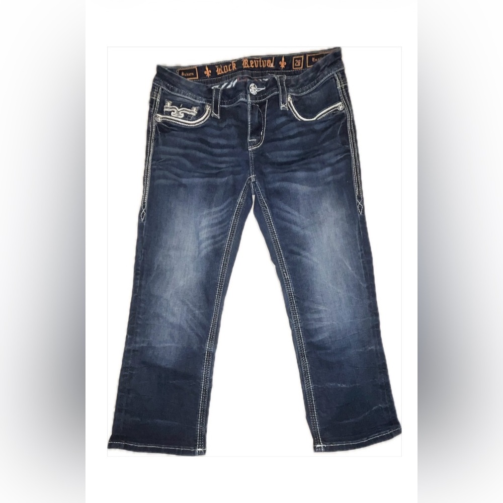 Rock Revival Sukara Easy Crop Dark Wash Jeans - Picture 4 of 8